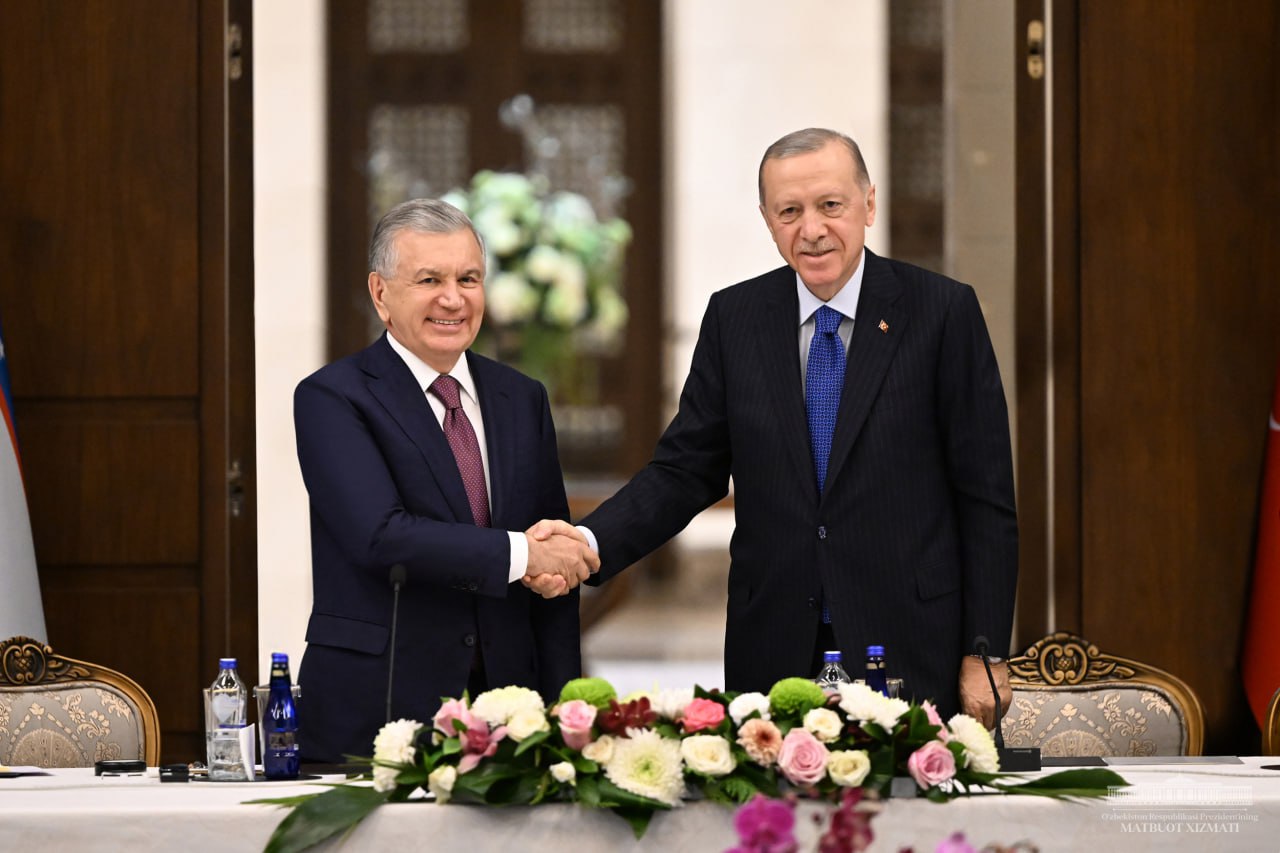 Shavkat Mirziyoyev et Recep Tayyip Erdoğan