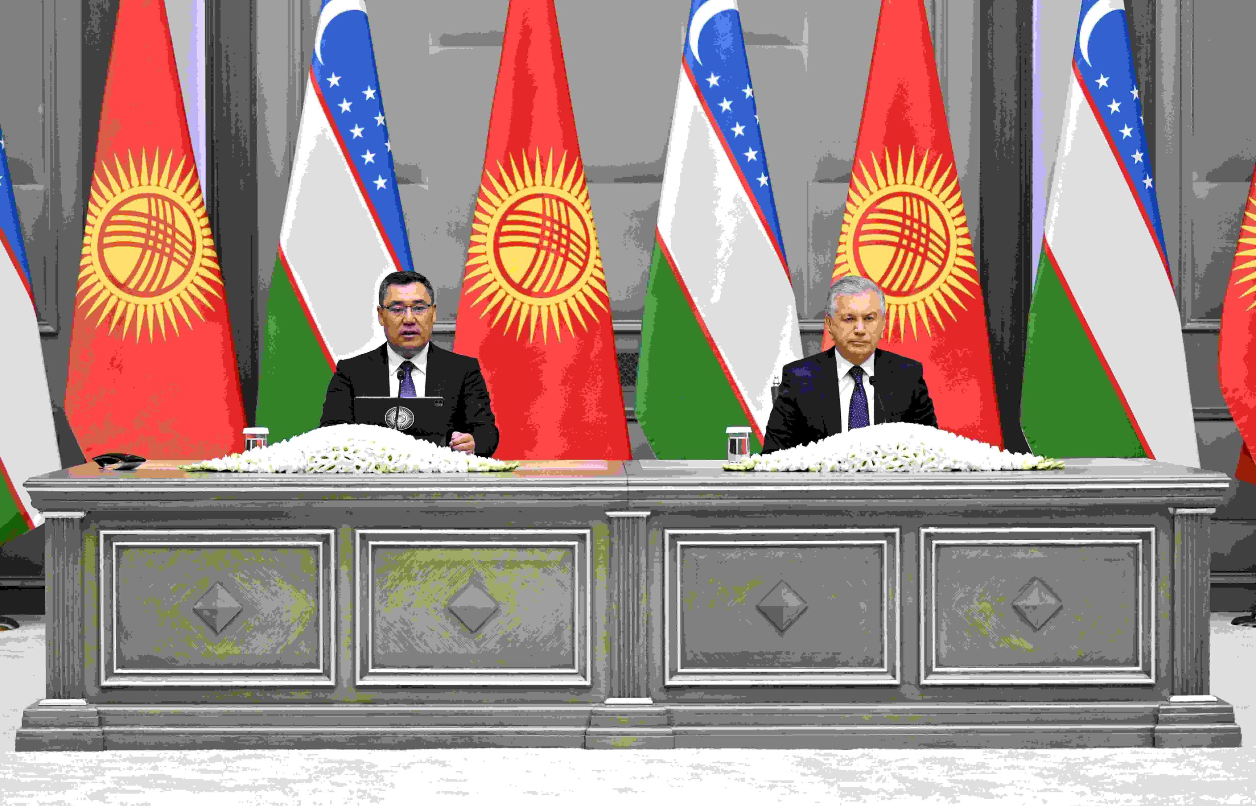 Sadyr Japarov et Shavkat Mirziyoyev. © www.president.kg