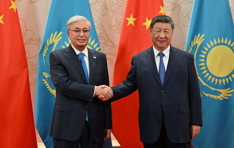 Kassym-Jomart Tokaïiev et Xi Jinping