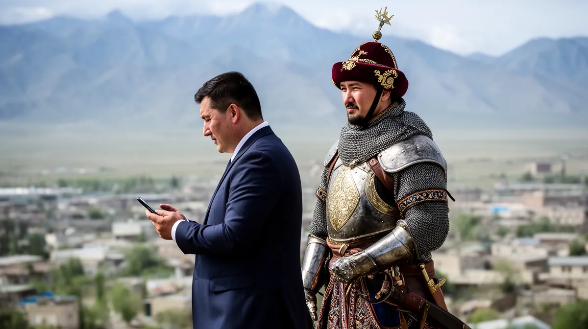 kazakhstan méconnu, homme d'affaires et chevalier kazakh à Turgen