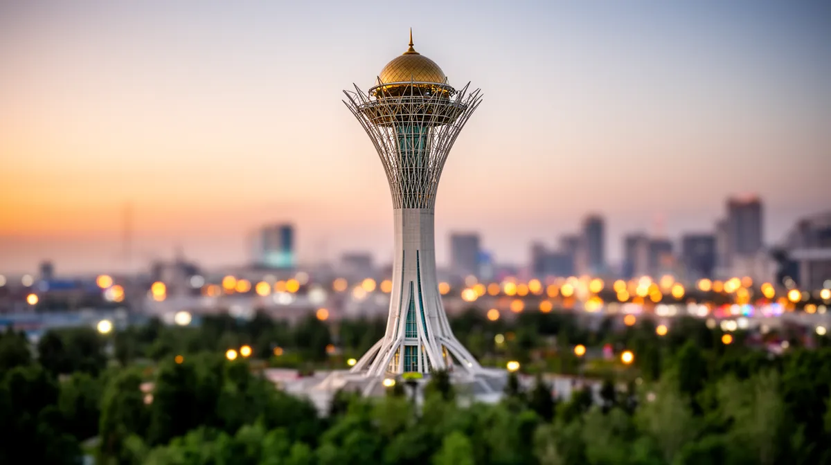 featured-ai-1781928779052-qycafe "Astana surprenante, tour Bayterek au crépuscule"